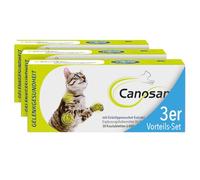 CANOSAN Pastillas masticables, 3 x 30 unidades, mejillón de labios verdes para la salud articular en gatos