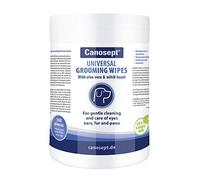 Canosept Toallitas Universales Para Perros 160 Piezas - Toallitas perro - Con Aloe Vera - Toallitas Higiene para Perro - Cuidado Y Limpieza Suave De Ojos, Orejas, Pelaje Y Patas - 100% Biodegradable