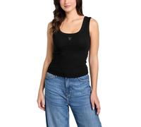 CANOTTA DE MUJER GUESS Con Parche De Triángulo A Rayas JetBla NEGRO 423649