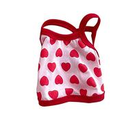 Canotta Estiva per Cani, Dog Cooling Shirt con Motivi a Cuore, Pet Summer Clothing Traspirante e Leggera, T-Shirt per Bassotti e Bulldog Francese, Small Dog Cloth per Cuccioli (M (8.8-12.1lb))