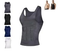 Canotta Modellante Selure Da Uomo, Canotta A Compressione Selure Da Uomo, Gilet Modellante Per Un Corpo Perfetto, Aiuta Con La Postura, Uso Quotidiano E Sportivo (Gris,M)