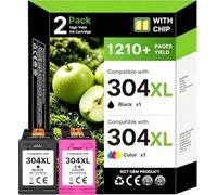 CanPick 304XL - Cartuchos de Tinta de Repuesto para HP 304 Envy 5030 | 304 XL - Juego de 2 cartuchos para HP Envy 5032 5000 DeskJet 2600 2620 3760 5010 5032 3720 5020 3762 2633 3730 3733