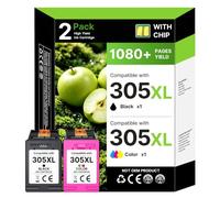 CanPick 305 XL Cartuchos de Impresora Negro y Color de Repuesto para HP 305 Cartuchos de Impresora 305XL para HP Deskjet 2720e 2700 4120e 2720 2710e 2710 Plus 4120 4110 Envy 6020e 6400 6420e 6020
