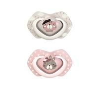 Canpol babies 2 chupetes de silicona (18 m+, Bonjour Paris Girl)