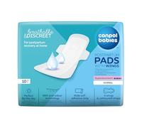 Canpol babies Almohadillas postparto con alas, ultraligero, tamaño alargado, suave y transpirable, tira adhesiva ancha (día, 10, piezas)