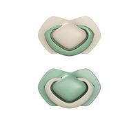 Canpol babies Chupete de silicona Light Touch, paquete de 2 cápsulas esterilizables, sin BPA, 6-18 m, verde puro