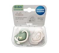 Canpol babies Smoczek silikonowy Light touch 0-6m symetryczny GOOSE 2 szt.