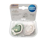 Canpol babies Smoczek silikonowy Light touch 18m+ symetryczny GOOSE 2 szt.