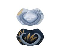 Canpol babies Smoczek silikonowy Light touch 6-18m symetryczny GOLD 2 szt. niebieski
