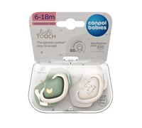 Canpol babies Smoczek silikonowy Light touch 6-18m symetryczny GOOSE 2 szt.