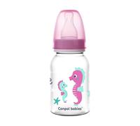 Canpol bebés botella estrecha de 120 ml de color rosa