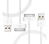 CanQuanSWZX 2 cables USB de carga, adaptador de 30 pines, compatible con 4/4S, 3/2, para modelos más antiguos, transferencia de datos ultrarrápida y estabilidad