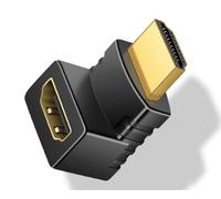 CanQuanSWZX 4 conectores acodados HDMI 8 K, adaptador HDMI 2.1 para 8 K @ 60 Hz, 4 K @ 120 Hz, HDR, VRR eARC, 3D, para TV, consolas de juegos y más