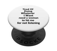 Cansado de Hacer lo Que me da la GANA. Fanático del Sarcasmo PopSockets PopGrip Adhesivo