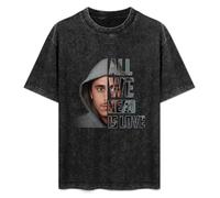 Canserbero All We Need is Love Men Black T-Shirt Print Unisex Cotton tee Shirt L