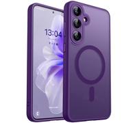 CANSHN Funda Magnética para Samsung Galaxy S25 Plus(6.7 Pulgadas), [Protección Total de La Cámara] Carcasa Fondo Mate Translúcido,Morado Oscuro