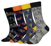 Cansok calcetines de Bicicleta Ciclismo becerro la tripulación la novedad hombre 4 pares