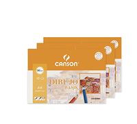 Canson - 3 Minipack A4 de 10 hojas Dibujo Basik, 130 g