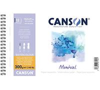 Canson Álbum Espiral Microperforado, 13,5x21 cm, 12 Hojas, Canson Montval, Grano Fino 300g