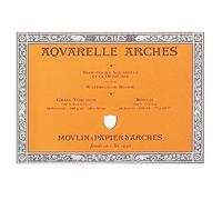 Canson Arches - Bloc encolado por los 4 lados, 18 x 26 cm, color blanco natural