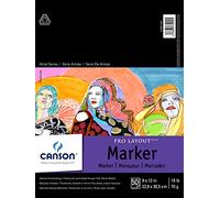 Canson Artist Series Pro Layout - Papel de marcador, bloc plegable, 9 x 12 pulgadas, 50 hojas (70 g), papel de artista para adultos y estudiantes