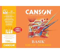 Papel dibujo basik din a4 -sin recuadro 130 gramos -en minipacks de 10 hojas