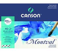 Canson Bloc Encolado, 32x41 cm, 40 Hojas, Canson Montval Big, Grano Fino 200g