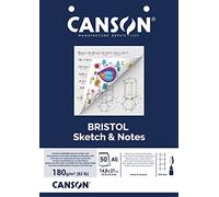 Canson Bloc Encolado, Papel, Blanco, A5, 50