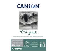 Canson C à Grain Bloc Encolado A3 30H Fino 250g Gris