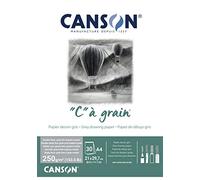 Canson C à Grain Bloc Encolado A4 30H Fino 250g Gris