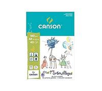 Canson Escolar Bloc Encolado, A4, 40 Hojas, Canson Primeros Dibujos 160g