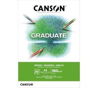 Canson Graduate Dibujo Bloc Encolado A5 30H Fino 160g Blanco Natural
