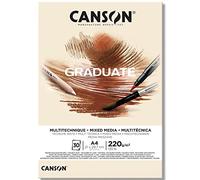 Canson Graduate Mix Media Bloc Encolado A4 30 hojas Fino 220g Ocre