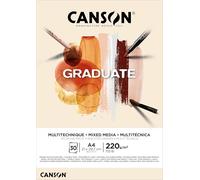 Canson Graduate Mix Media Bloc Encolado A4 30 hojas Fino 220g Ocre