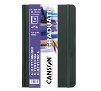 Canson-Infinity Cuaderno de esbozo Graduate Book, 200 gsm, 14x21,6 cm, Blanco, 72 hojas