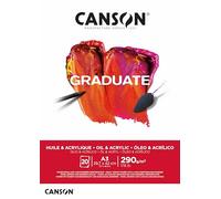 Canson Graduate Óleo & Acrílico Bloc Encolado A3 20H Fino 290g, Blanco
