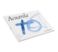 Canson Guarro Acuarela, Papel de acuarela, Áspero, 240gsm, Encolados por el lado largo, 32,5x46cm, Extra Blanco, 20 Hojas
