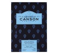 Canson Heritage, Papel de acuarela, Áspero, 300g, Encolados por el lado corto, 26x36cm, Blanco, 12 Hojas