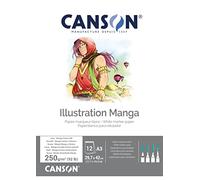 Canson Illustration Liso, Bloc encolado, A3, 12 hojas, 250 g
