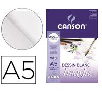 Canson Imagine A5 Bloc De Dibujo Plano Pegado 50F 200 Gr