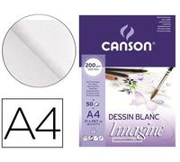 Canson Imagine Bloc De Dibujo Plano Pegado A4 50F 200 Gr