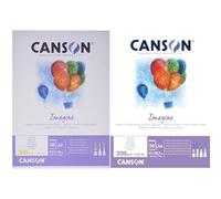 Canson Imagine Bloc Encolado, A3 + A4, 50 Hojas, Grano Fino 200g