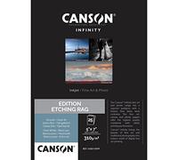Canson Infinity Edition Etching Rag, Digital Art Reproduction, Suave, 310g, Hoja, 12,7x17,8cm, Blanco puro, 25 Hojas