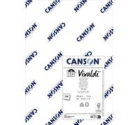 CANSON Iris Vivaldi, Papel de Dibujo de Color, Liso, 185gsm, Hoja, A4-21x29,7cm, Blanco, 250 hojas
