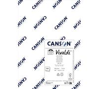 CANSON Iris Vivaldi, Papel de Dibujo de Color, Liso, 185gsm, Hoja, A4-21x29,7cm, Blanco, 250 hojas