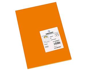Canson Iris Vivaldi, Papel de dibujo de color, Suave, 185gsm, Hoja, A3-29,7x42cm, Naranja