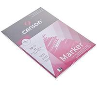Canson, Marker, Muy suave, 70g, Encolados por el lado corto, A4-21x29,7cm, Extra Blanco, 70 hojas