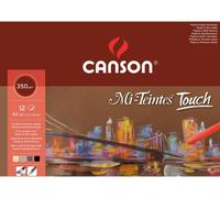 Canson-Infinity Bloc encolado Mi-Teintes Touch Microabrasivo 350 g A3 Surtido 12 hojas