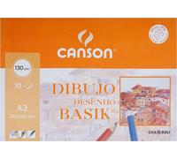 Papel dibujo basik 130gr a3 29,7x42,0 cms en minipacks de 10 hojas