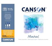 Canson-Infinity Papel de acuarela Montval prensado en frío 300 g 24x32 cm blanco 100 hojas